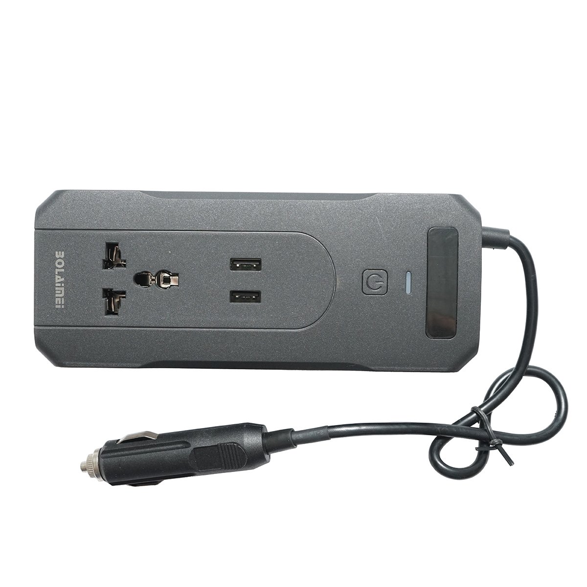 Invertor tensiune 12V-220V 200W, display digital LED, unda sinusoidala modificata, port USB, USB-C, iesire AC pentru laptop, telefon, frigider auto